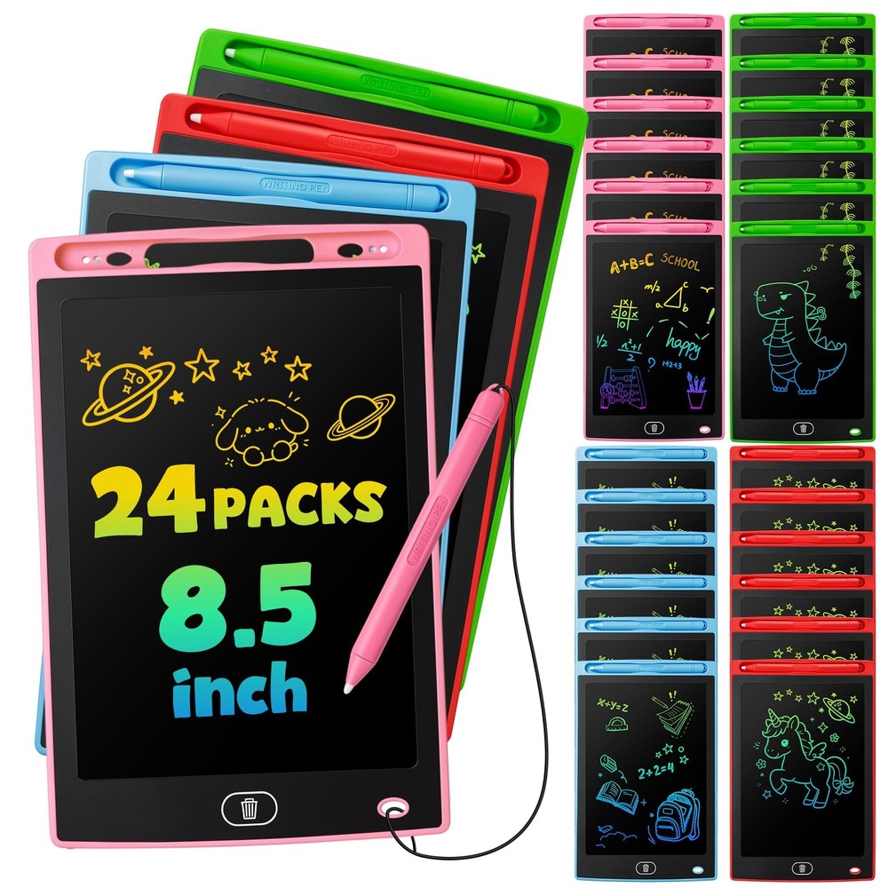 24 Pack LCD Writing Tablet for Kids, Erasable and Reusable Toddler Doodle Boa…