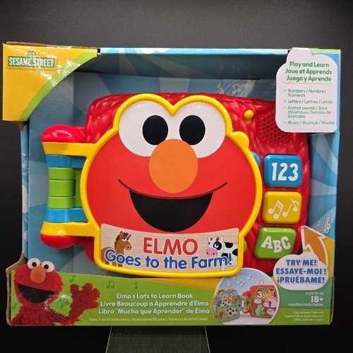 Sesame Street Elmos Lots To Learn Book Goes To The Farm Toy Sound & Music