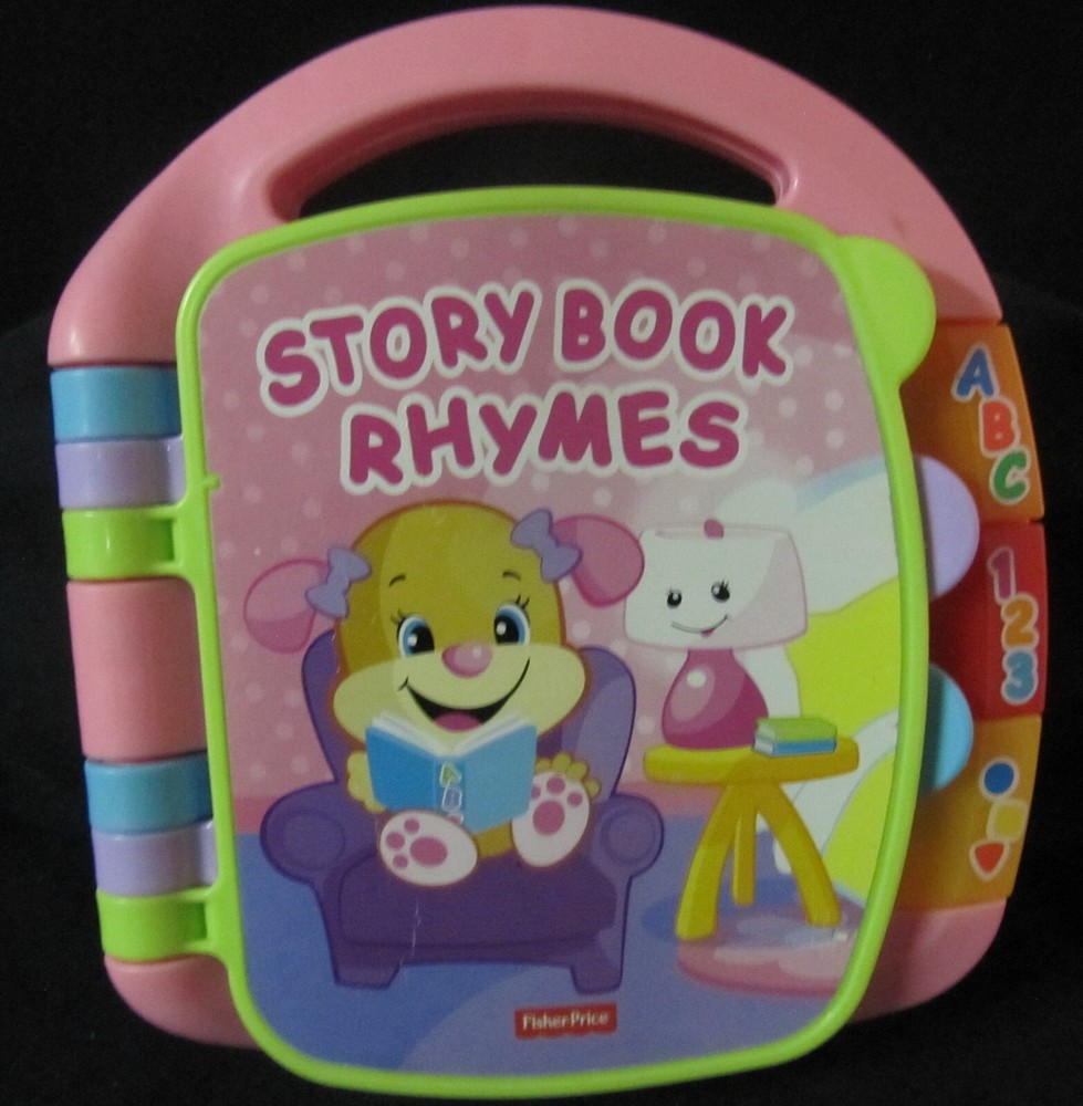 Fisher Price Pink Storybook Rhymes Electronic Book Letters Colors Shapes Numbers