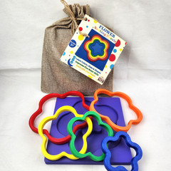 Toddlers FLOWER Nesting Puzzle Sort Size Color Fine Motor Learning 2+ yrs