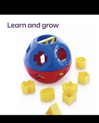 New VTG LOOK Tupperware Shape O Ball Toy Kids Baby Toddler Gift Number Sorting