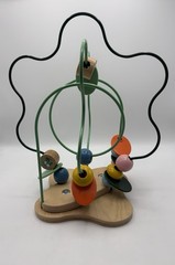 IKEA UPPSTA Maze Toy Multi Colored Beads With Wooden Base Baby Toddler