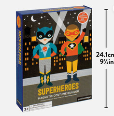 Petit Collage Dress-Up Magnetic Superheroes Eco Friendly Kids Play Set Unisex