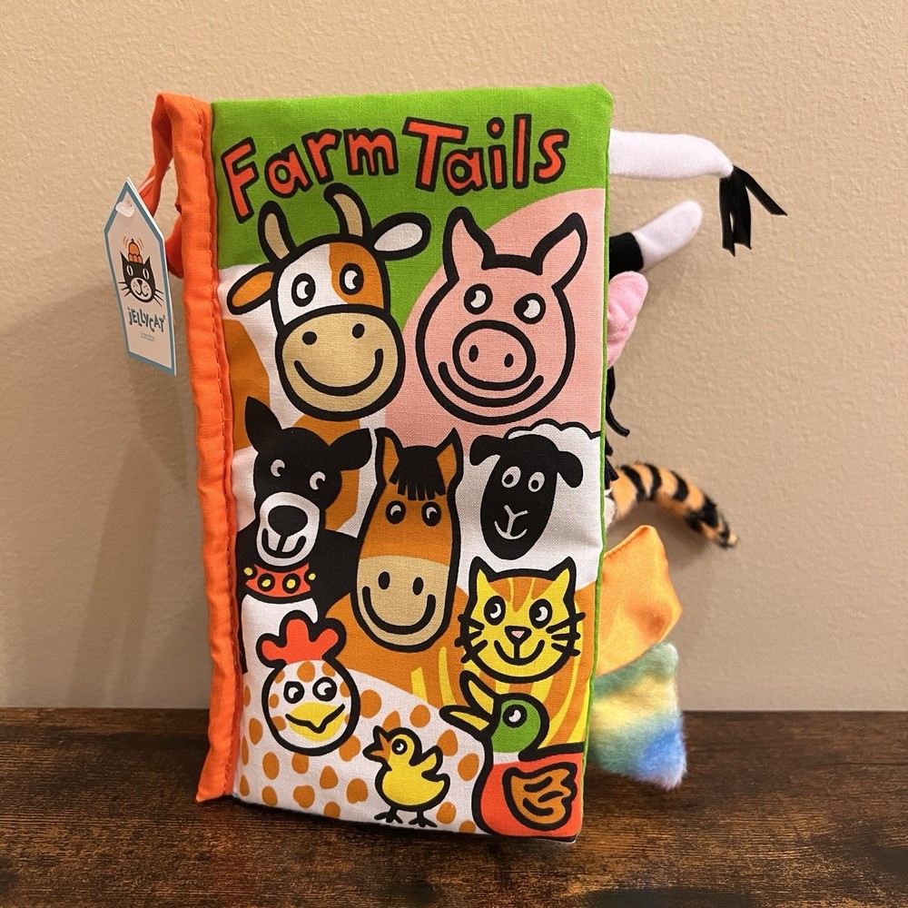 Jelly Cat Farm Tails Book Crinkle Sensory Anne Wilkinson New With Tags