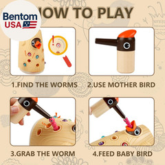 Montessori Toys for 2 Year Old Girl Boy, Fine Motor Skills Toddler Sensory Toys