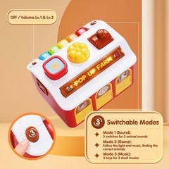 STAPAW Montessori Pop Up Toy for Babies 6-12 Months – 3 Modes Cause and Effec…
