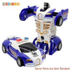 Transformable Robot Sports Car Toys Educational Kids Colorful Model Vehicle