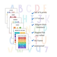 Educational Preschool Learning Posters,Alphabet ABC Posters for Toddlers Clas…