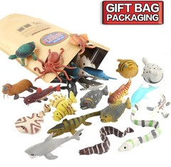 18 Pack Assorted Ocean Animal, Stretchy and Floating Rubber sea Animals Toy…