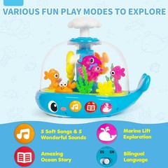 Baby Toys 6-12 Months, Musical Aquarium Infant Toys for 7 8 9 10 11 Months, E…