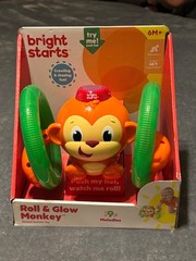 Bright Starts Roll & Glow Monkey 6M+ Months NIB