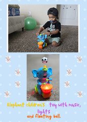 Interactive Elephant Toy with Lights and Music | Baby Learning Toy | New in Box