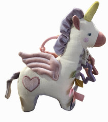 Itzy Ritzy Link & Love Toy for Stroller or Car Seat; Pegasus Textured Ribbons,