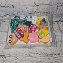 16 piece Educational kids colorful play wooden toys Lacing Beads
