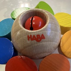HABA Wonderworld Wooden Baby Toy Lot Rattles Animal Bowling Set BH688