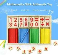 Montessori Toys Math Educational Toy – Wooden Intelligence Sticks Number Card…