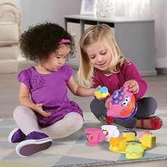 LeapFrog Musical Rainbow Tea Party Teapot Tea Set 50+ Phrases Light & Sounds NEW