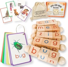 Interactive Montessori Phonics Reading Blocks & Flashcards – Safe & Fun Learning
