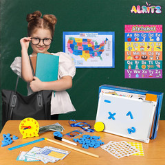 Pretend Play Teacher Set – Whiteboard, Bell, Clock & More for Kids 5-12 Years