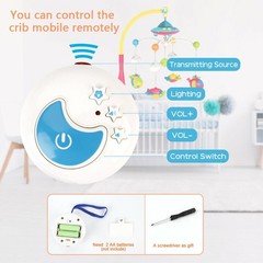 Baby Mobile Crib Music Light Galaxy Projection 108 Songs For 0-12 Months Newborn