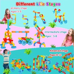 STEM Building Blocks Toy for Kids, Educational Toddlers Preschool Brain Toy Kit,