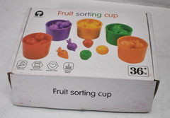 Fruit Sorting Cup Color Coding Kids Play Toys For Learning Colors 36+ Months