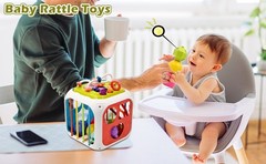 7-in-1 Montessori Activity Cube Sensory Toy for Toddlers Early Learning Gift