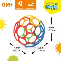 Oball Easy Grasp Classic Ball BPA-Free Infant Toy in Red, Yellow, Green, Blue…