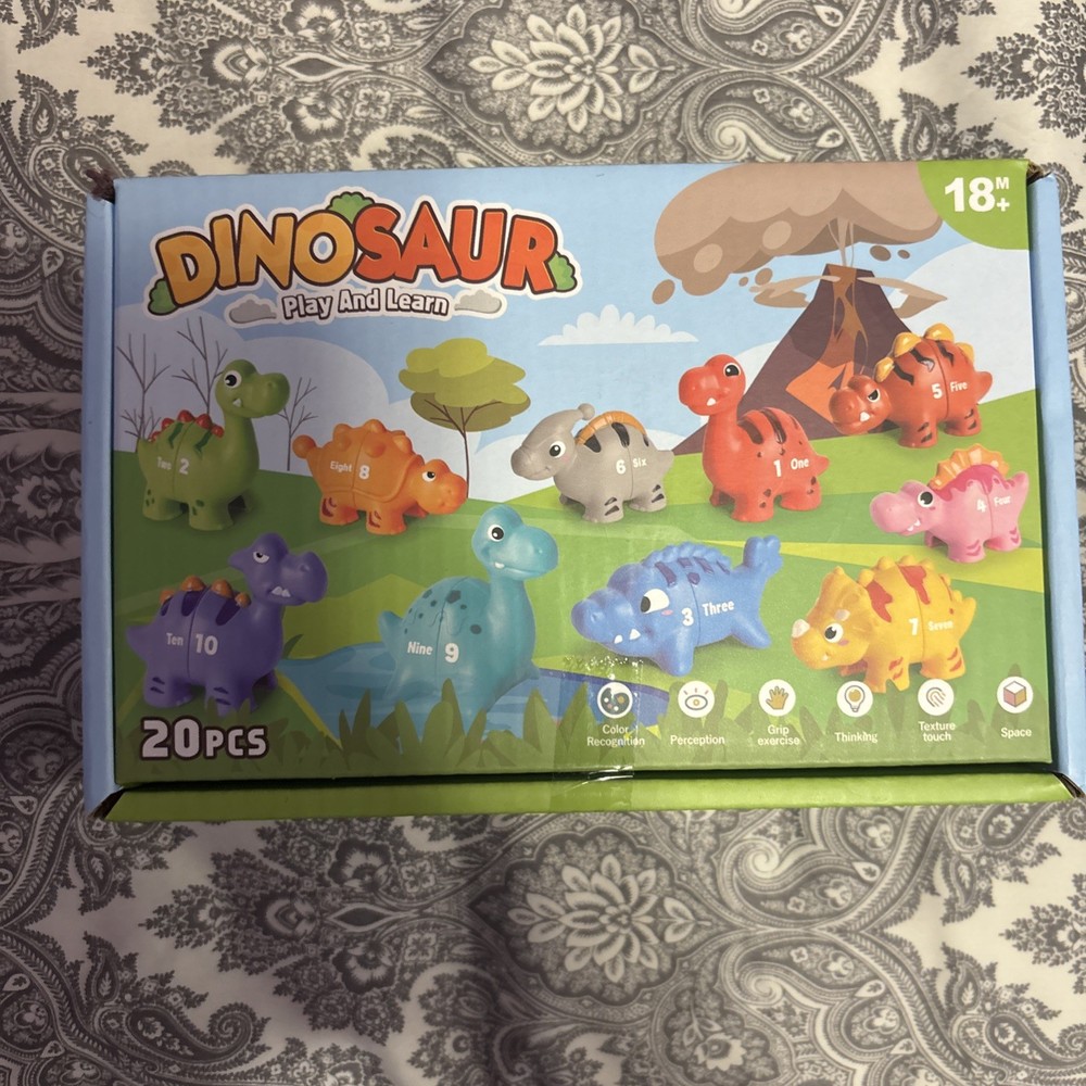 20 PCS Dinosaur Number Learning Toys
