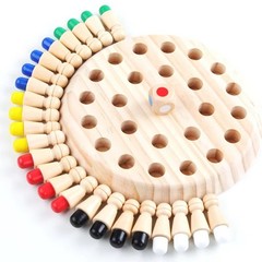 Wooden Memory Matching Game Montessori Color Sorting Educational Toy for Kids