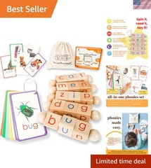 Montessori Phonetic Reading Blocks & CVC Flashcards – Learn to Read for Kids 3+