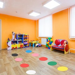 6″ Floor Stickers Classroom Decor, 60 Pcs Self Adhesive Dots Markers, Red