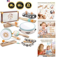 Baby Musical Instruments – Montessori Musical Toys for Toddlers 1-3, Wooden P…