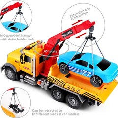 Kids Toys for 3 4 5 6 7 Years Old Boys, 15″ Large Tow Truck Toy,Friction Powered