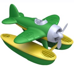Green Toys Seaplane, Green/Yellow – Pretend Play, 9 x 9.5 x 6 inches,