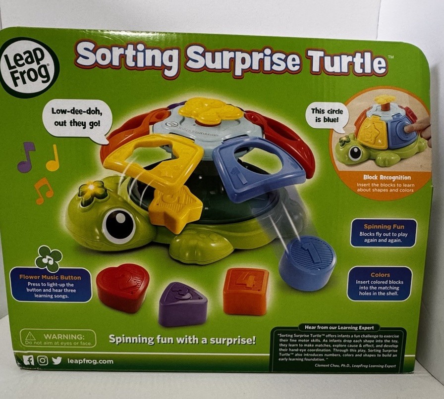 LeapFrog Sorting Surprise Turtle Multicolor Activity Toy, 9+ Months