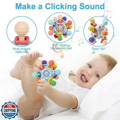 Baby Montessori Sensory Toys for 0-6 6-12 Months, Baby Teether Teething Toys