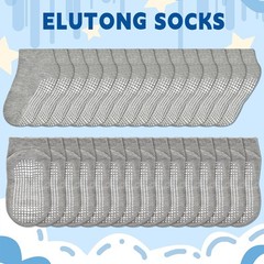 Non-Slip Toddler Boy Socks with Grips 15 Pairs Anti-Skid Kids Low Cut Socks