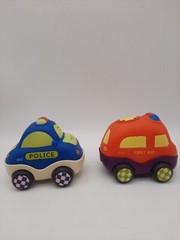 Kidzlane Pull Back Action Cars w/Rattle Toddler Baby Police Car and First Aid