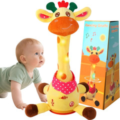 Talking Dancing Giraffe Toy – Repeats What You Say Lights Baby Toy | Singing Mus