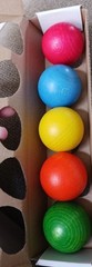6 Pieces Wooden Rainbow Balls Color Recognition Replacement Colored Early