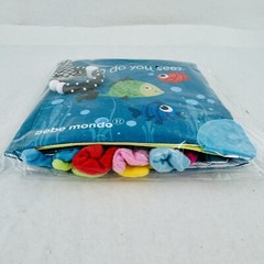 Bebe Mondo “Who Do You See” Ocean Book Soft Crinkle Toy Sounds Shark And Octopus
