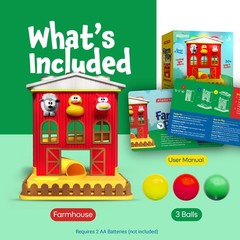 Farm ‘n Play Pound A Ball Barn House, Interactive Fun Learning Toy, 6+ Month old