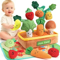 Montessori Baby Sensory Toys,Fruit Vegetable Color Sorting Play Food For Baby