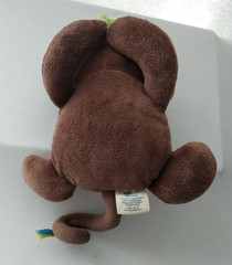 Garanimals Monkey Plush Teether Ring Rattle Balls 6″ Stroller Toy Brown Green