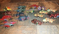 Dinosaur Toy Pull Back Cars Lot Of 17 Dino Toys