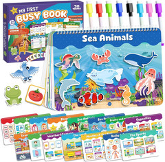 Montessori Busy Book for Toddlers 3-5, Activity Books for Kids, Toddler Busy Boo