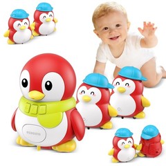 Musical Crawling Penguin Baby Toy for 6-12 Months, Light & Sound Early Learning