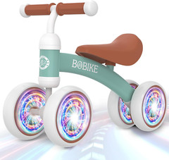 TODDLER BALANCE BIKES Ages 10-24 Mos Boys Girls No Pedal 4 Wheel Multiple Colors