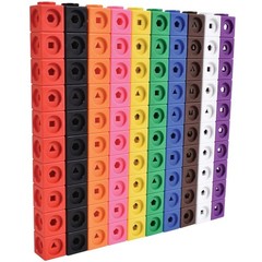 Math Cubes | Set of 100 Counting Blocks with 5 Shapes | Math Manipulatives fo…